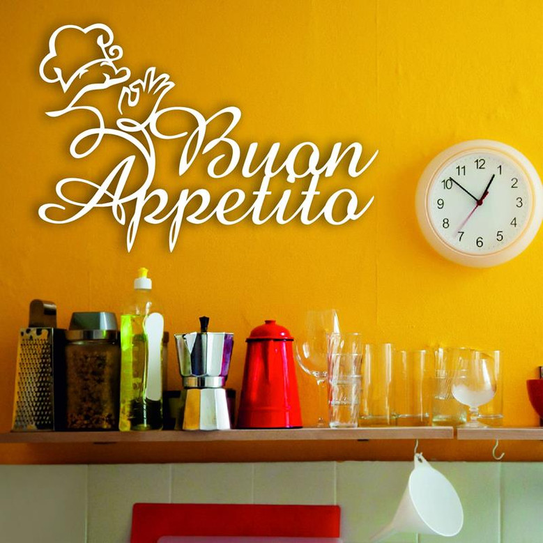 Buon Appetito Metal Sign Kitchen Wall Decor Mothers Day Gift Dining Room Wall Art Farmhouse Decor Rustic Metal Word Housewarming Gift