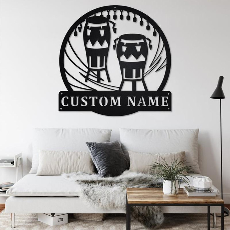 Custom Conga Metal Wall Art, Personalized Conga Teacher Name Sign Decoration For Room,Conga Home Decor,Custom Conga,Conga Musical Instrument