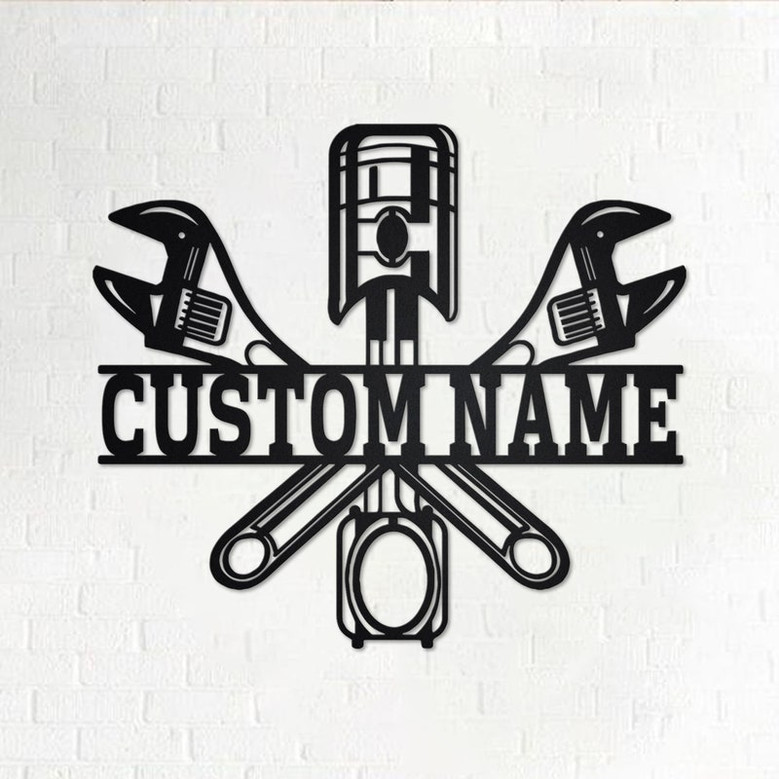 Custom Mechanic Metal Wall Art, Personalized Mechanic Name Sign Decoration For Room, Mechanic Metal Home Decor, Custom Mechanic, Mechanic