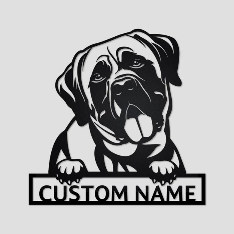 Personalized Mastiff Dog Metal Sign | Mastiff Dog Metal Wall Art | Dog Metal Sign | Mastiff Dog Gift | Dog Lover | Mastiff Dog Lover Gifts