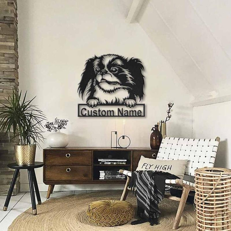 Personalized Japanese Chin Dog Metal Sign Art | Custom Japanese Chin Metal Sign | Japanese Chin Gifts Funny | Dog Gift | Animal Custom