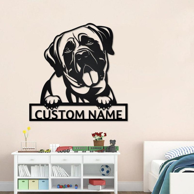 Personalized Mastiff Dog Metal Sign | Mastiff Dog Metal Wall Art | Dog Metal Sign | Mastiff Dog Gift | Dog Lover | Mastiff Dog Lover Gifts