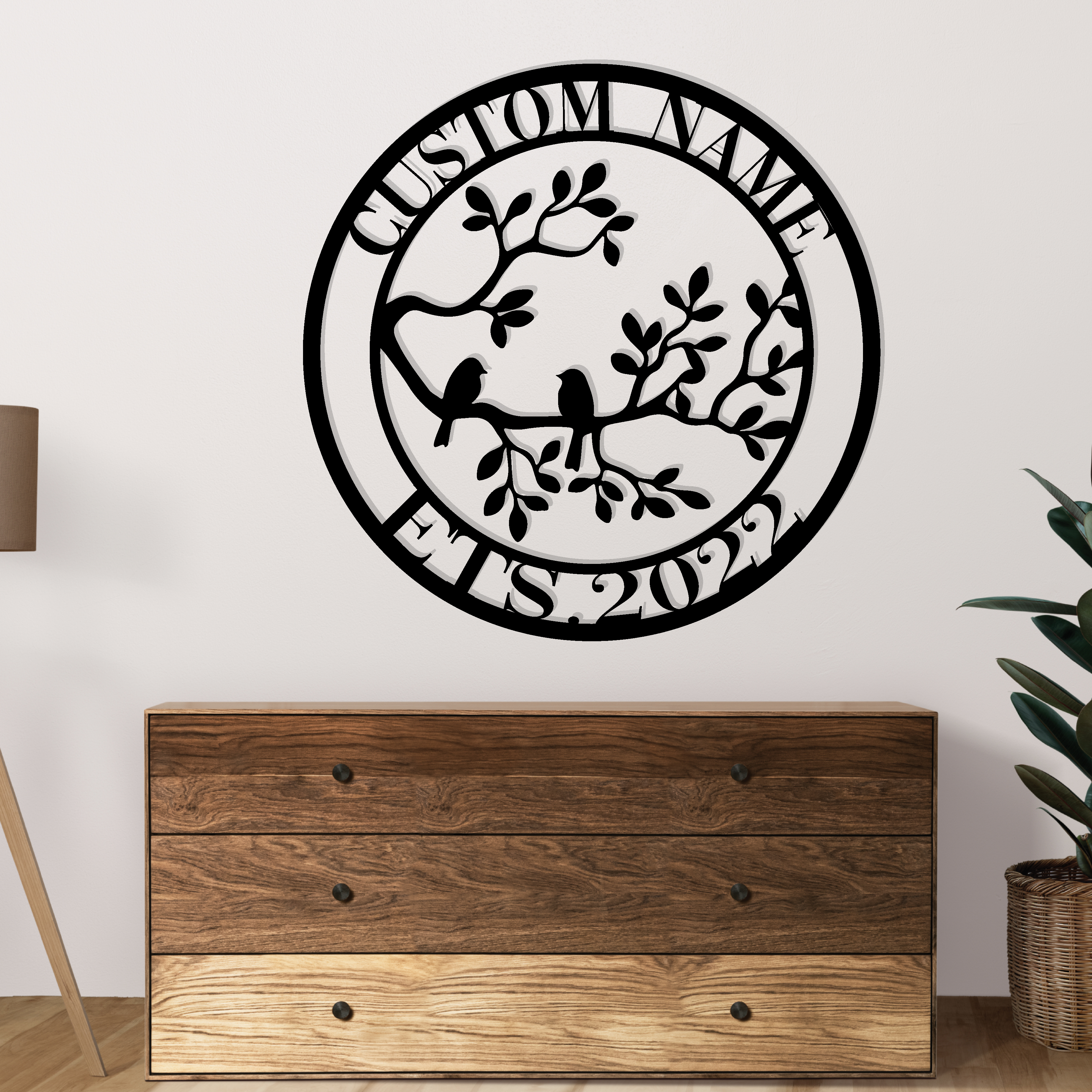 Metal Sign Birds Wall Art