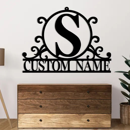 Custom Monogram Metal sign
