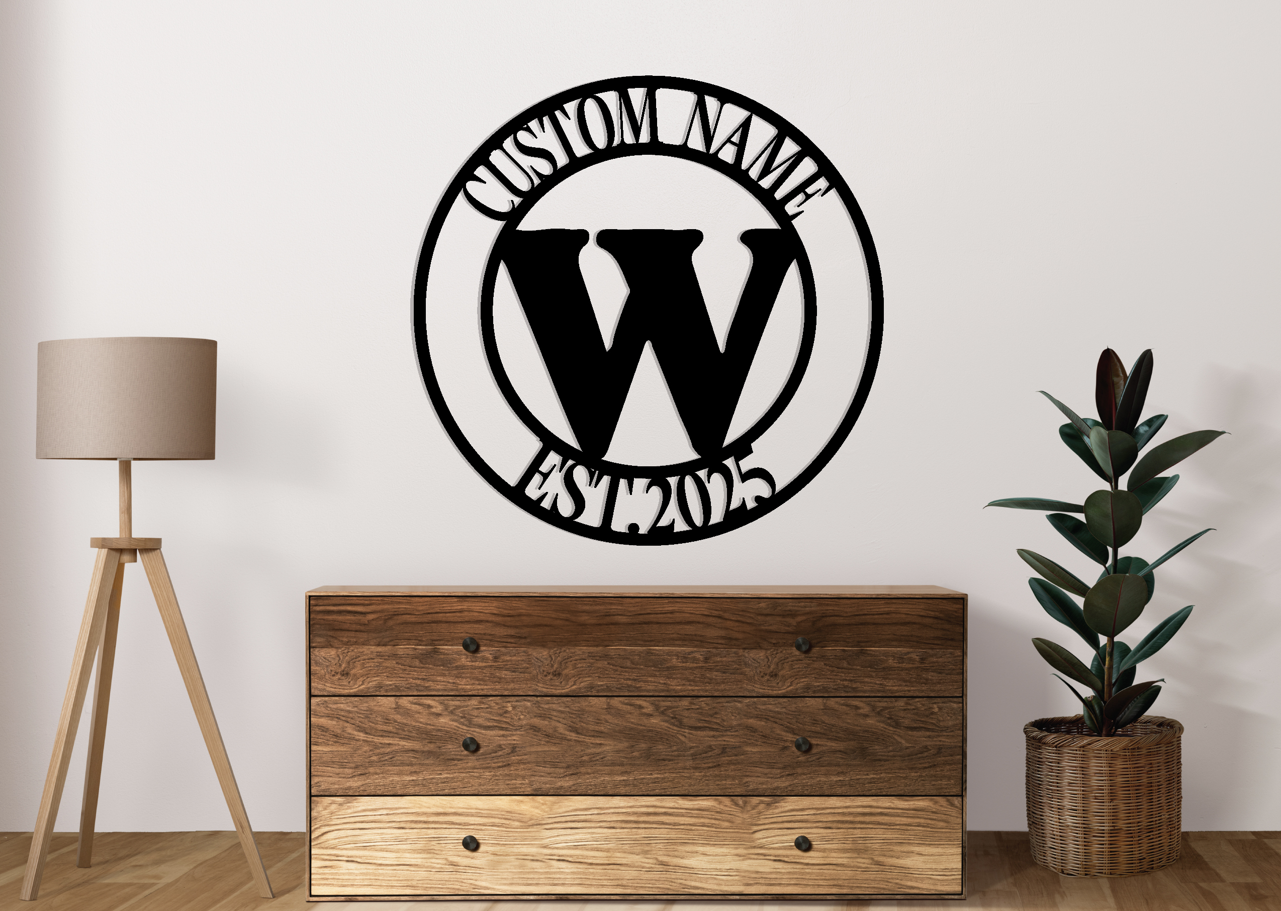 Custom Monogram Metal sign
