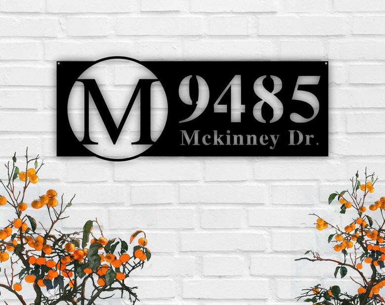 Address Sign-Metal Address Sign-Address Plaque-Metal Address Plaque-Number Sign-Outdoor Sign-House Number Sign-House Sign