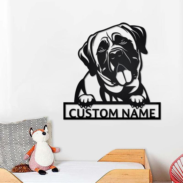 Personalized Mastiff Dog Metal Sign | Mastiff Dog Metal Wall Art | Dog Metal Sign | Mastiff Dog Gift | Dog Lover | Mastiff Dog Lover Gifts