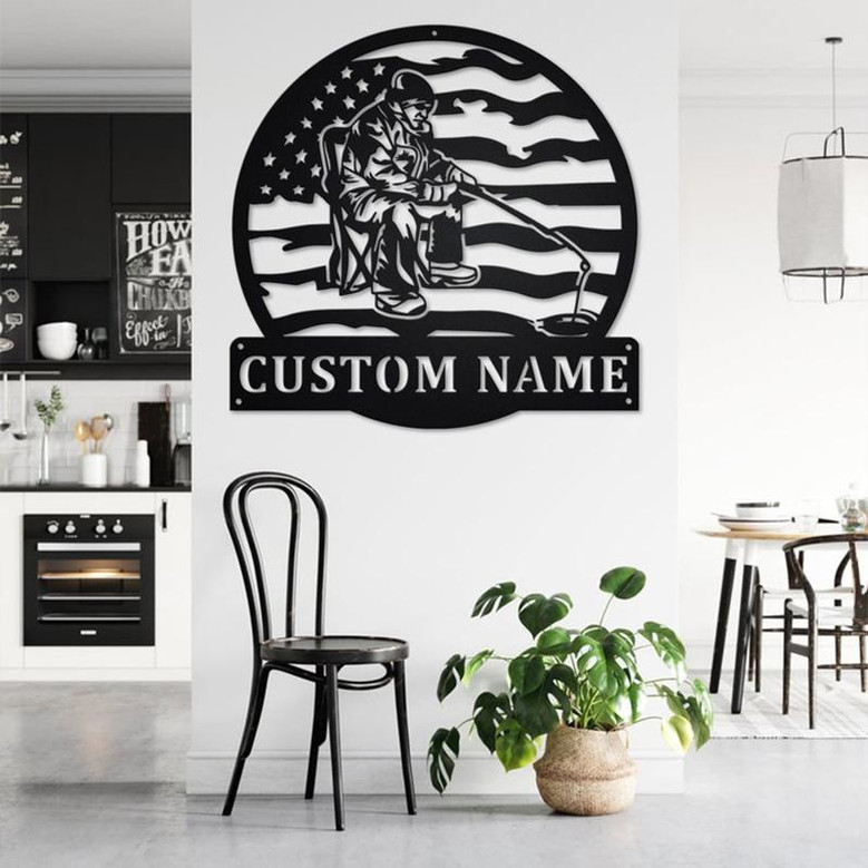 Custom Ice Fishing Metal Wall Art, Personalized Ice Fishing Name Sign Decoration For Room, Ice Fishing Home Decor, Custom Ice Fishing