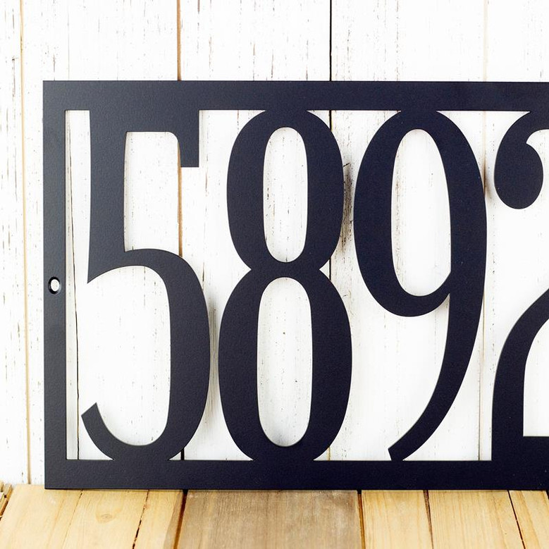 Rustic House Numbers On A Custom Metal Sign For Farmhouse Decor Housewarming Gift Metal Address Plaque