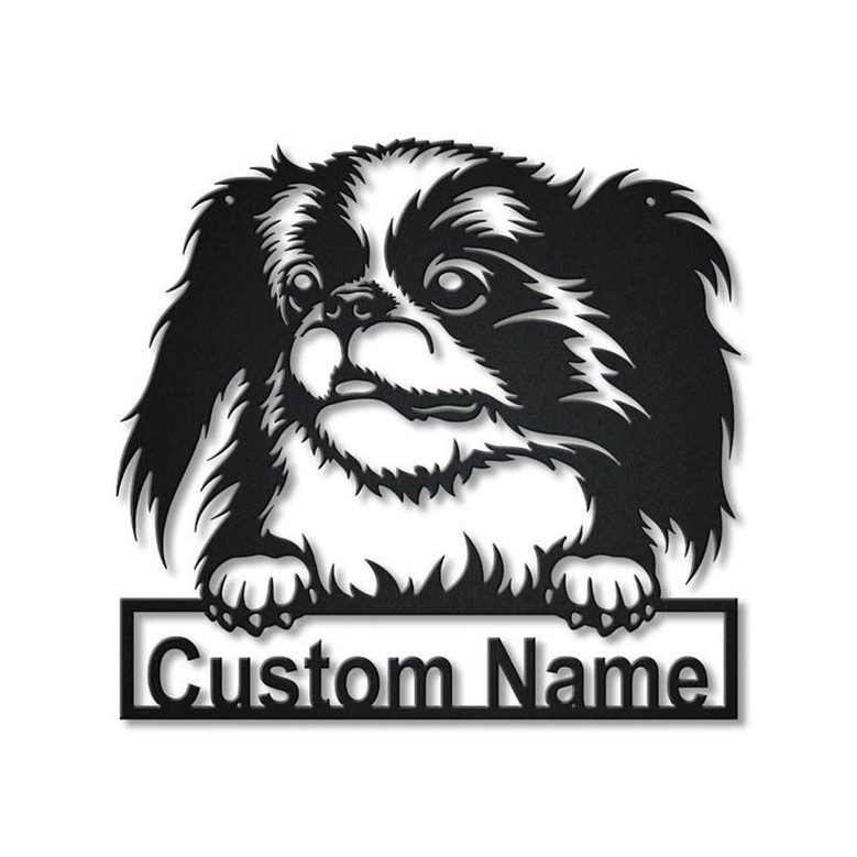 Personalized Japanese Chin Dog Metal Sign Art | Custom Japanese Chin Metal Sign | Japanese Chin Gifts Funny | Dog Gift | Animal Custom