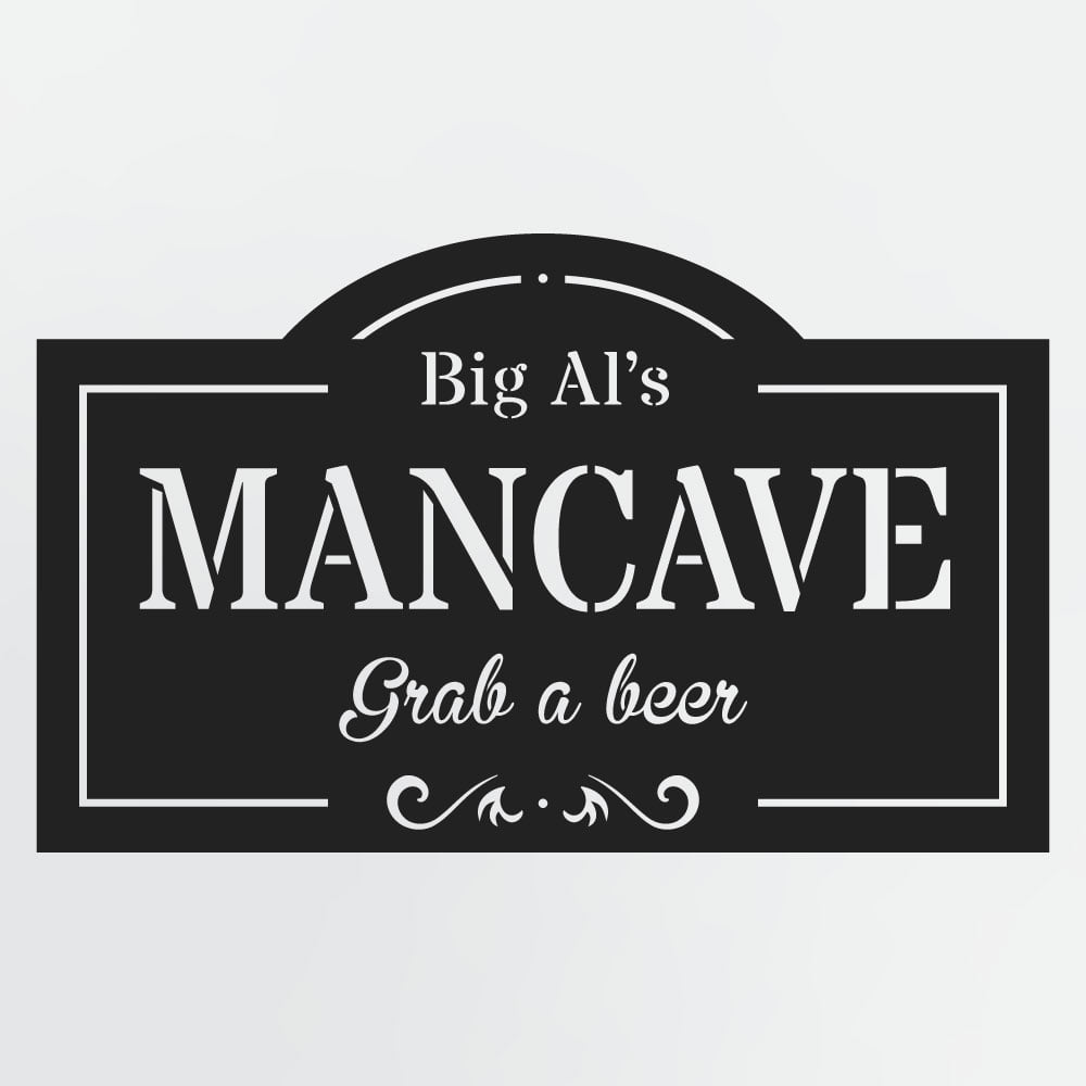 Metal Classic Sign With 3-Lines Of Custom Text, Personalized Plaque