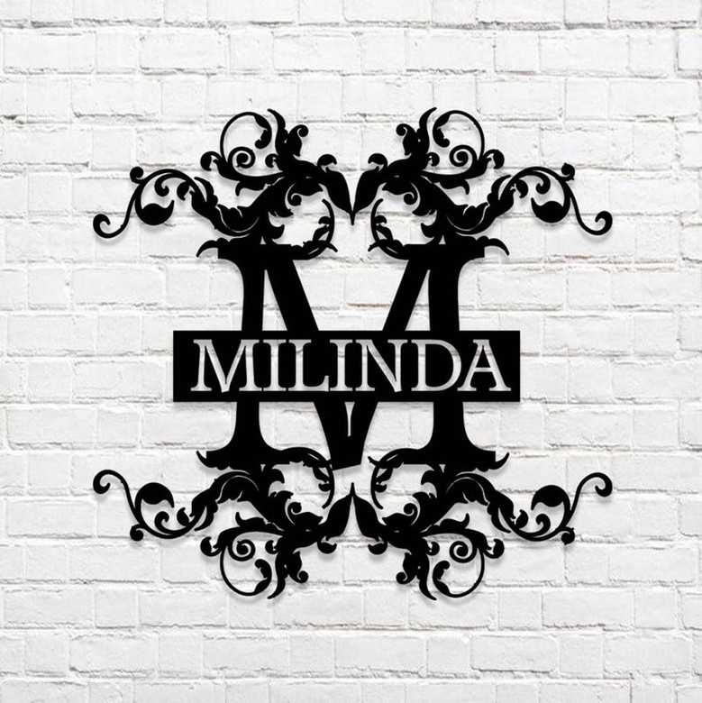 Personalized Metal Gardening Gift ,Custom Family Name Sign，Metal Hanging Garden Sign，Wall Art ,Custom Metal Art, Wedding Gift