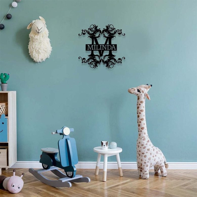 Personalized Metal Gardening Gift ,Custom Family Name Sign，Metal Hanging Garden Sign，Wall Art ,Custom Metal Art, Wedding Gift