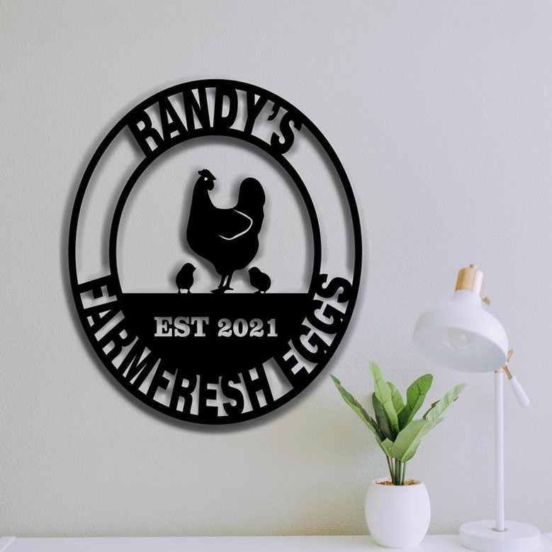 Farm Fresh Eggs Metal Wall Sign -custom Farm Sign Custom Ranch Sign Custom Outdoor Ranch Sign Farm Entrance Sign Chicken Home Signs