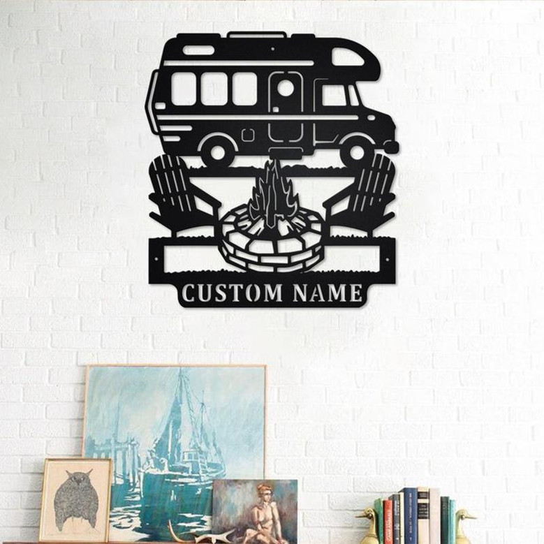 Personalized Motorhome Camper Metal Sign | Motorhome Metal Wall Art | Motorhome Metal wall Decor | Motorhome Custom Family Name | Camping