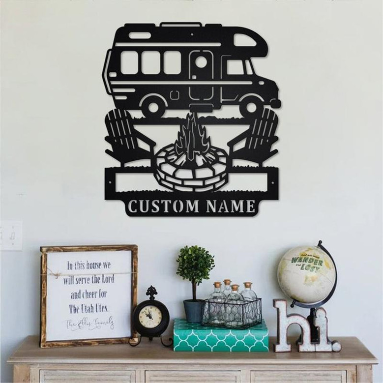 Personalized Motorhome Camper Metal Sign | Motorhome Metal Wall Art | Motorhome Metal wall Decor | Motorhome Custom Family Name | Camping