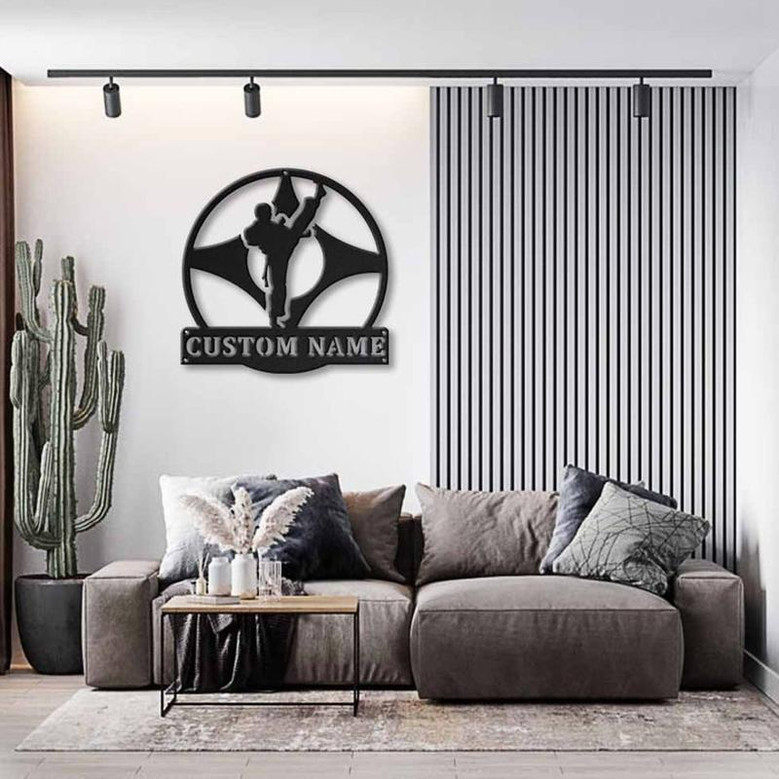 Personalized Hapkido Monogram Metal Sign Art , Custom Hapkido Metal Sign, Hapkido Sport Lover Sign Decoration For Living Room