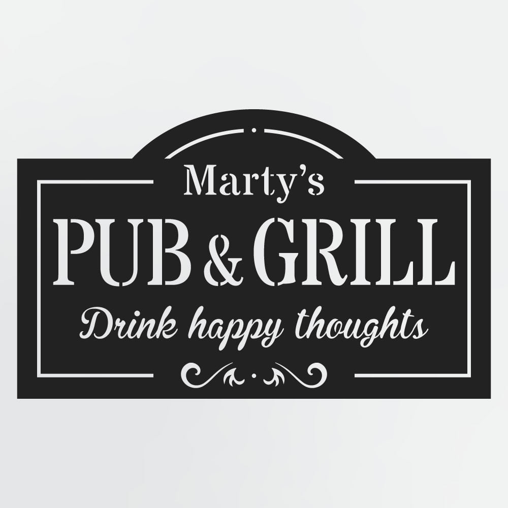 Metal Classic Sign With 3-Lines Of Custom Text, Personalized Plaque