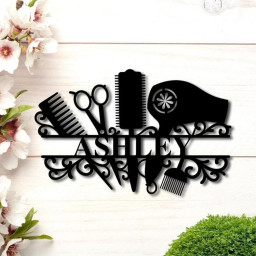 Hairdresser Gift, Hair Stylists Gift, Cosmetology Gifts, Metal Hair Stylist Sign, Hair Salon, Beauty Salon, Hair Salon Metal Wall Art, Booth Sign