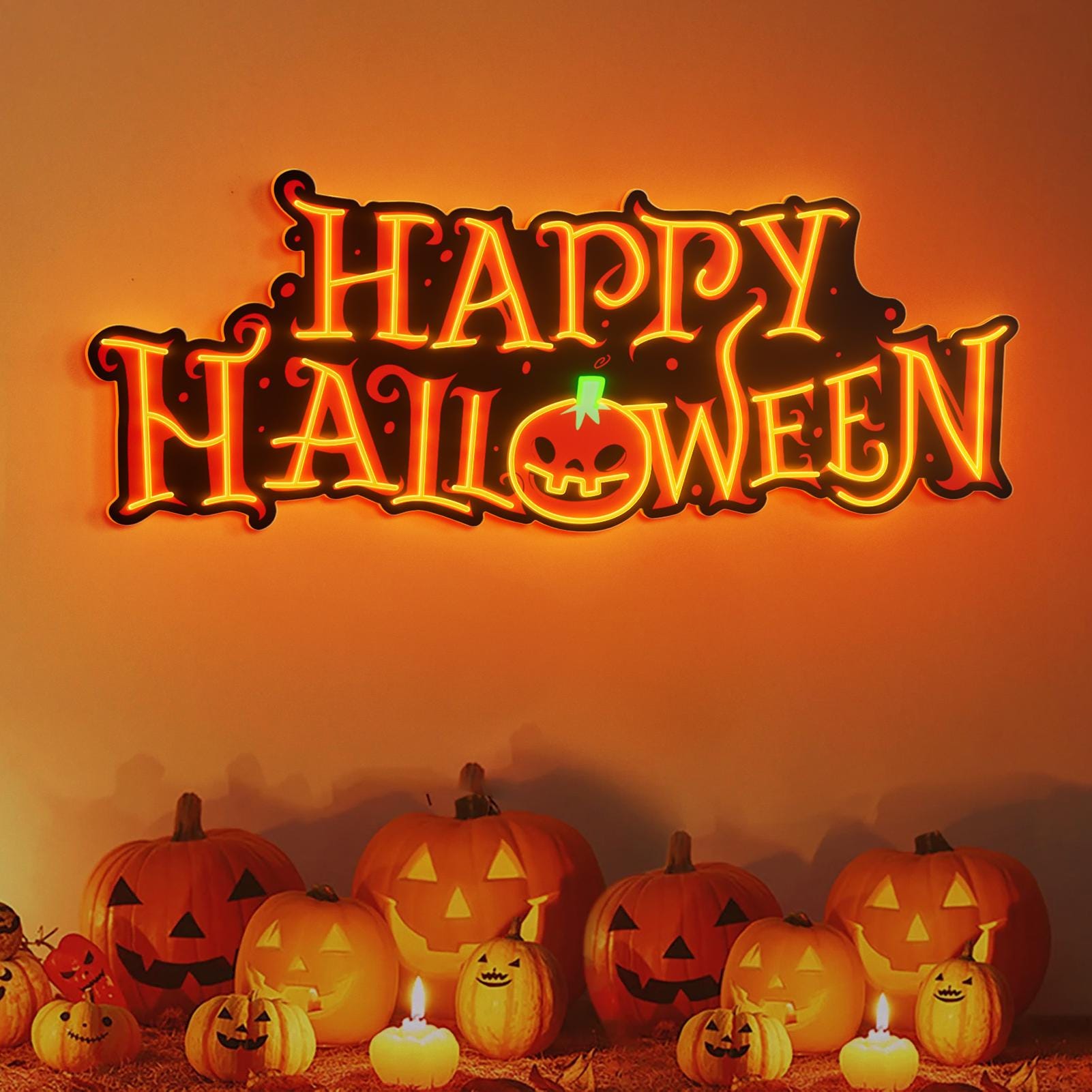 Happy Halloween UV Neon Sign,BOO'D Neon Sign, Halloween Party Sign,Halloween sign, Halloween Decor, Personalized Gift,Halloween Decoration