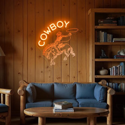 Rodeo Cowboy Neon Sign Cowboy Howdy Neon Sign Trendy Aesthetic Decor Ranch Wall Decor Western Bar Sign Vintage Cowboy Room Sign Gift for Him