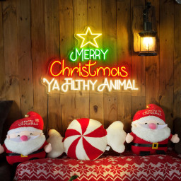 Merry Christmas Ya Filthy Animal LED Neon Sign Christmas Decor Light Christmas Tree Neon Sign Merry Christmas Neon Sign Christmas Neon Light