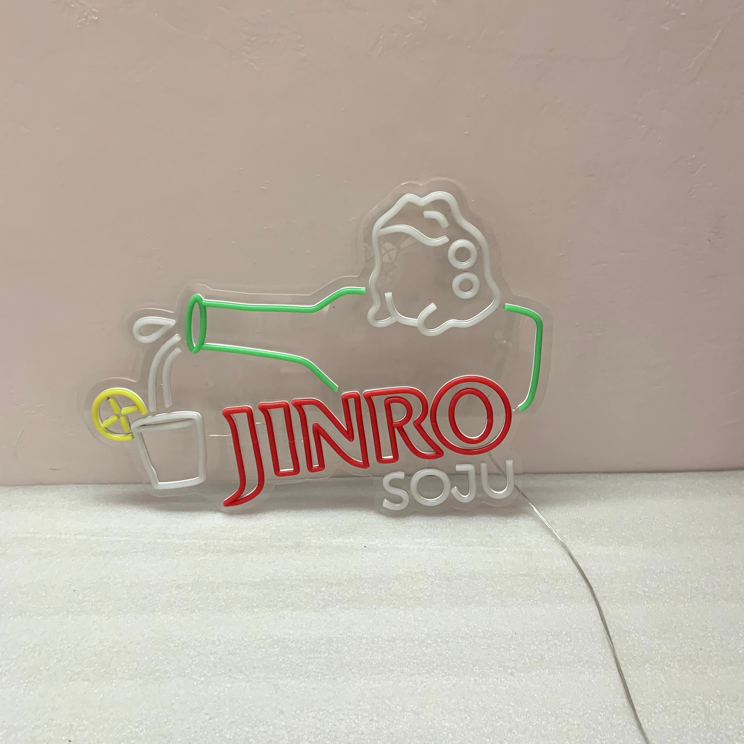 Jinro Soju Neon Light| Soju Neon Sign| Korean Wall Decor| Home Bar Neon Sign