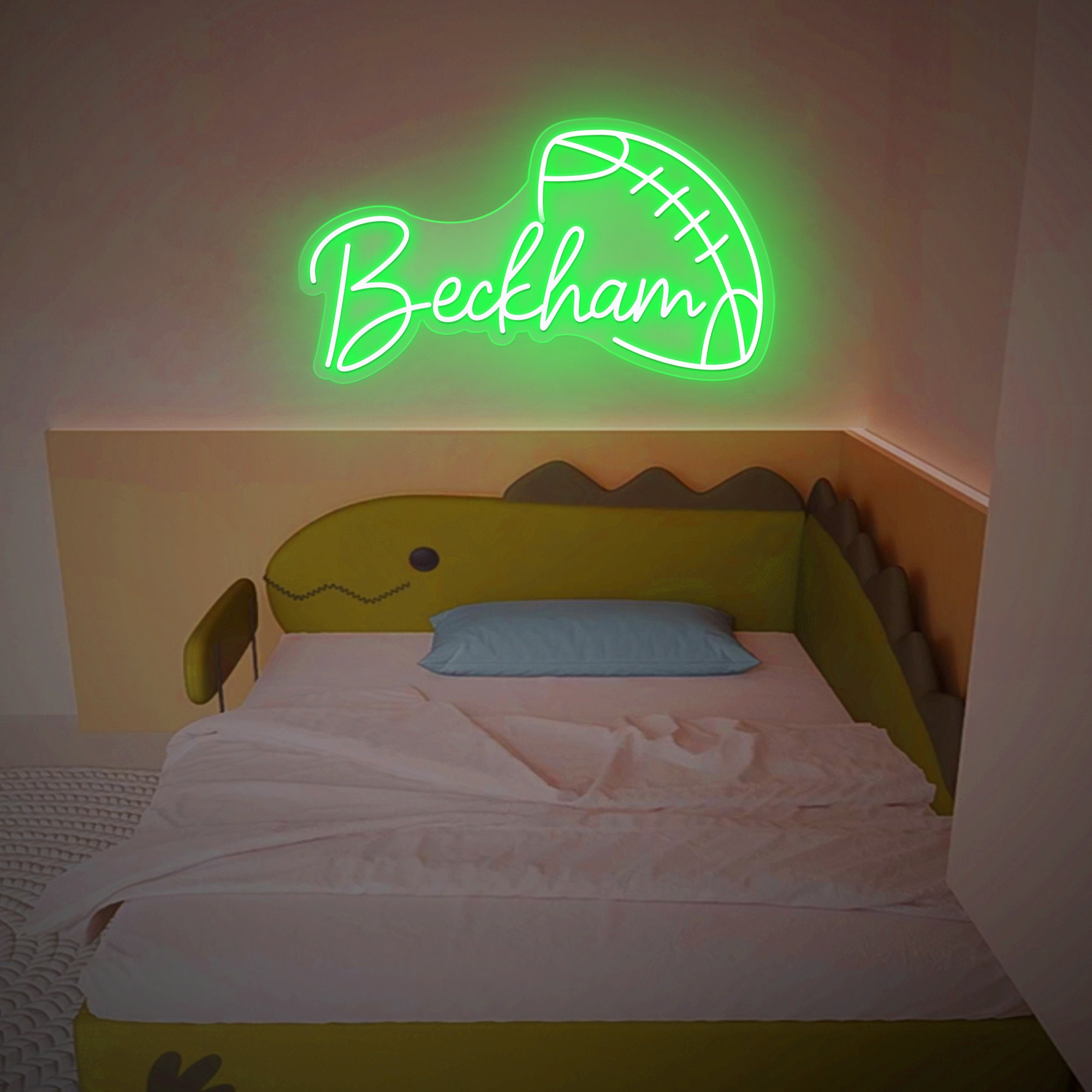 Football Name Neon Sign, Nursery Decor, Personalized Neon Sign, Personalized Name Neon Sign, Name Neon Sign, Kids Name Sign, Football Gift