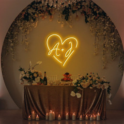 Initial Neon Sign Custom Wedding Decor, Neon Sign Custom Wall decor, Neon Name Sign Wedding Centrepieces, Custom Led Sign Personalized Gifts