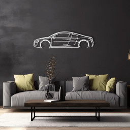 Audi R8 V10 Raised Steel Wall Art