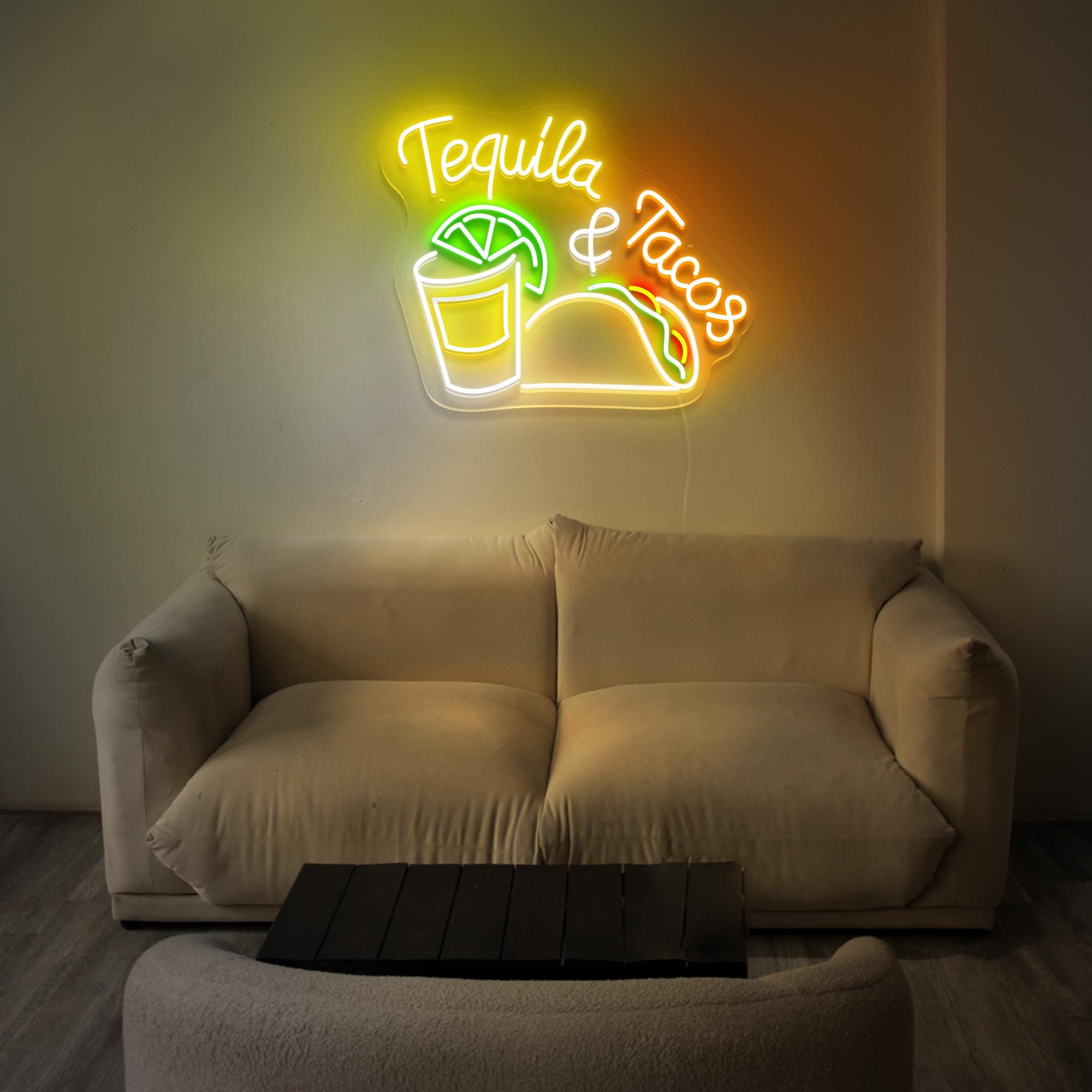Custom Mexican Restaurant Decor Neon Sign Tequila Bar Neon Sign Tacos Restaurant Logo Sign Fast Food Sign Bar Wall Decor Party Decoration