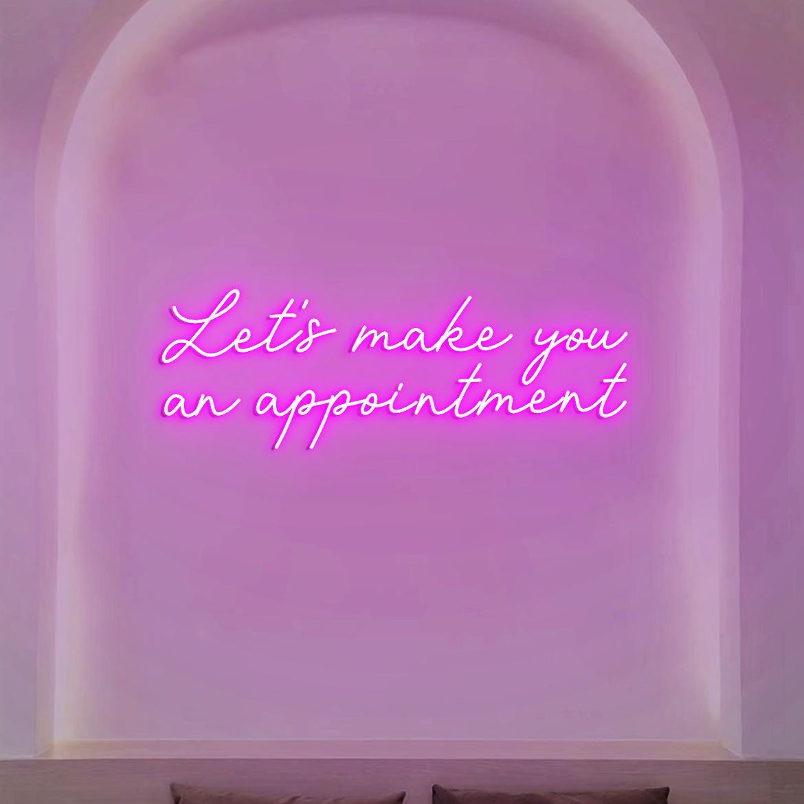 Let's Make You An Appointment Neon Sign, Appointment Sign for Salon Wall, Salon Appointment Sign