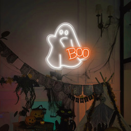 Ghost Boo Neon Sign/ Boo Led Sign/ Ghost Led Light/ Halloween Ghost Sign/ Halloween Party Led Sign/ Halloween Decor Bedroom/ Gift For Kids