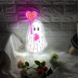 Be My Boo Neon Sign, Ghost Neon, Valentines Day Neon Sign, XOXO Neon, Women Valentines Day Neon Gifts, Heart Neon Sign, Happy Valentines