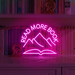 Read More Books Neon Sign Book Club Decor Reading Bookshelf Wall Decor School Library Wall Decor Book Lover Gift Christmas Gifts