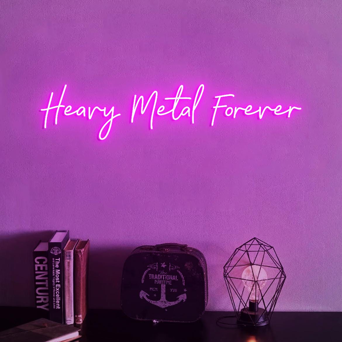 Heavy Metal Forever Neon Sign, Custom Metal Band Neon Light, Gift for Heavy Metal Fans, Heavy Metal Music Sign Room Decor