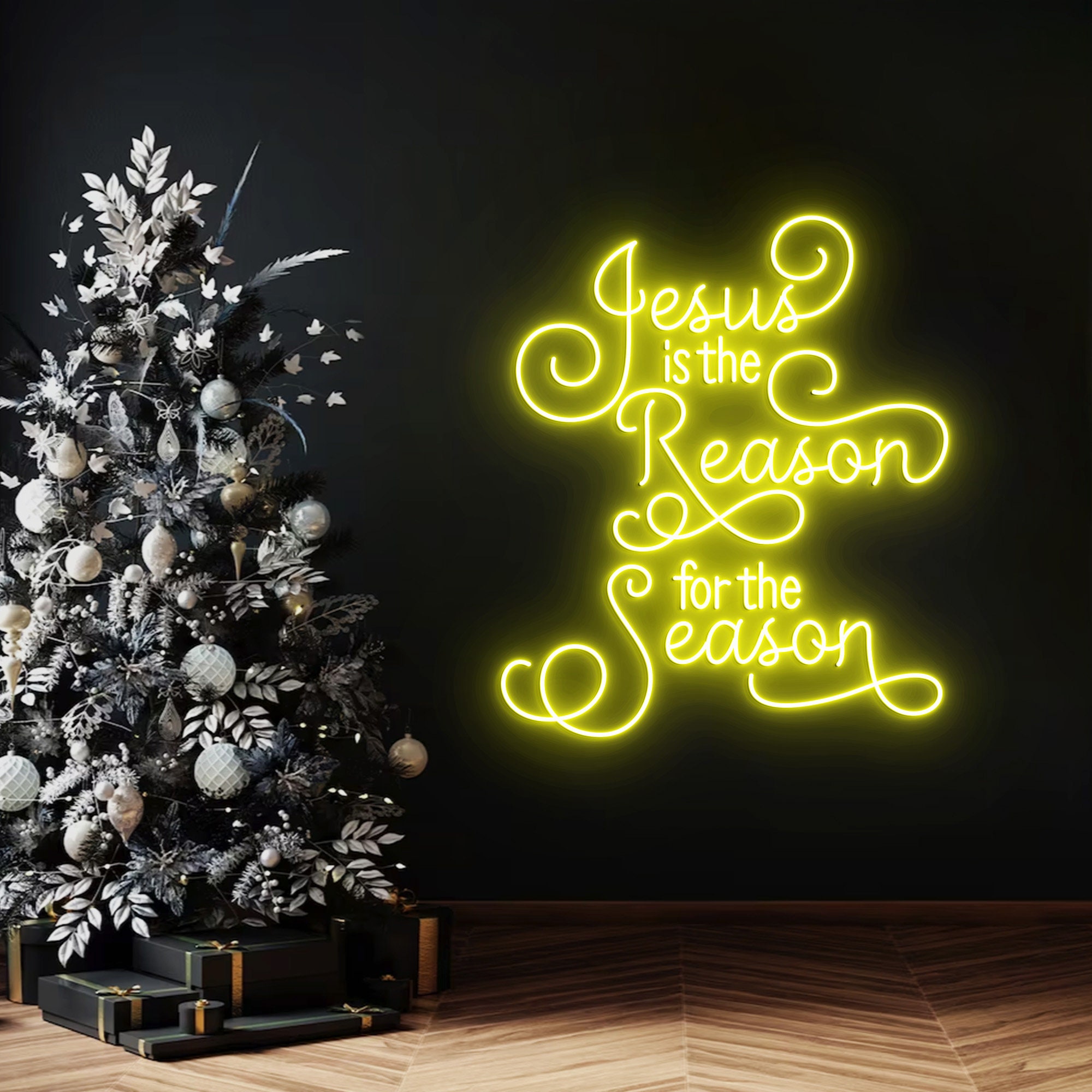Jesus Is The Reason For The Season Neon Sign, Neon Sign Light Decor, Christmas Neon Light, Merry Christmas Led Light, Christmas Gifts