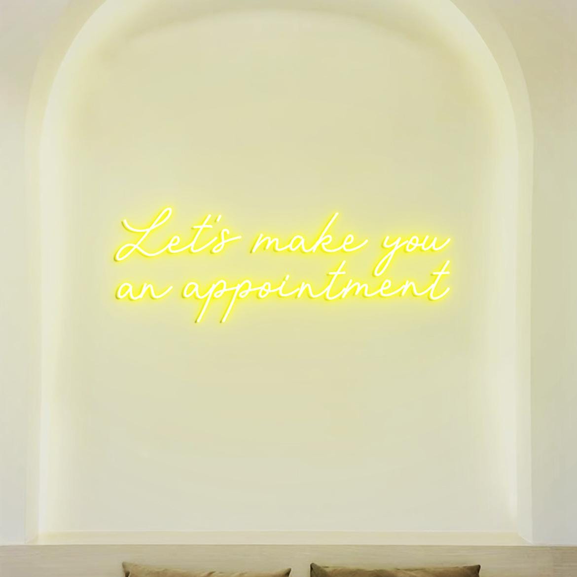 Let's Make You An Appointment Neon Sign, Appointment Sign for Salon Wall, Salon Appointment Sign