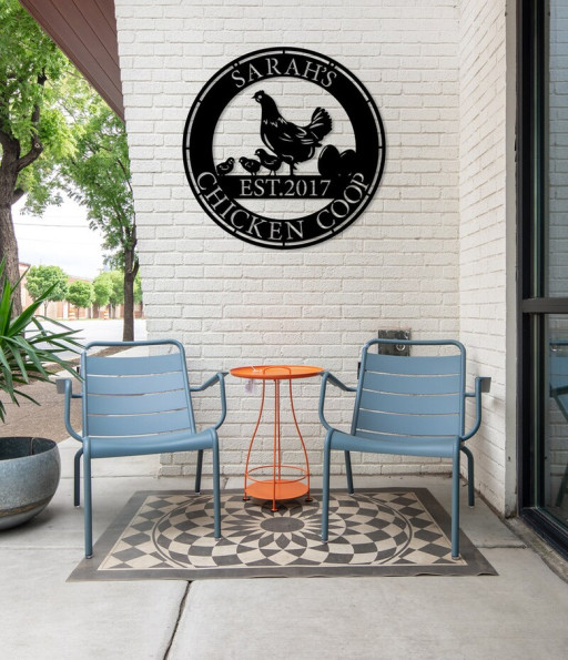 White metal signs