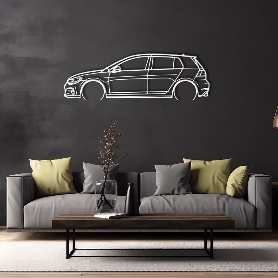 Volkswagen Golf GTI 2017 Raised Steel Wall Art