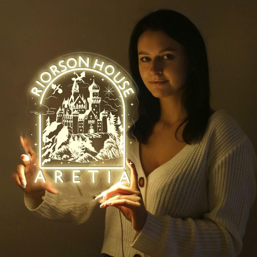 Xaden Riorson House Neon Sign, Iron Flame Neon, Dragon Rider Neon Led, Violet Sorrengail, Bookish Gift, Onyx Storm Fourth Wing Neon For Fans