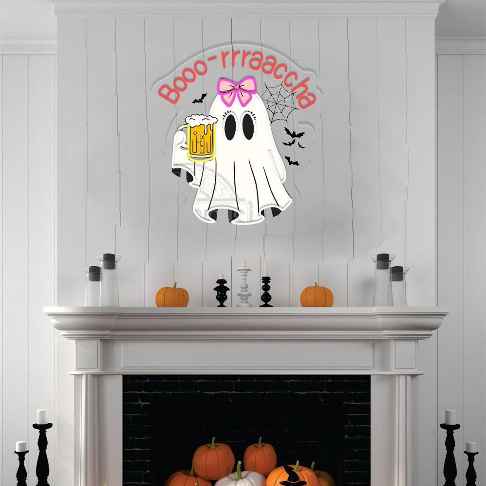Boo rracha Neon, Halloween costume, Latino halloween, Funny Noen, Mexican, Spanish Halloween, Comadre Crew, Drunk Ghost, TrikoTri, Spooky.