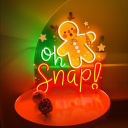 Christmas Gingerbread Oh Snap Neon Sign Merry Christmas Neon Sign Christmas Tree Decor Custom Neon Sign Christmas Gifts Holiday Neon Sign