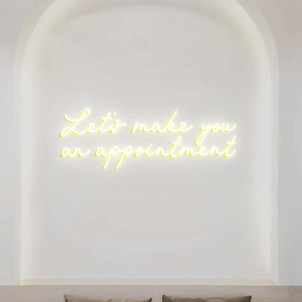 Let's Make You An Appointment Neon Sign, Appointment Sign for Salon Wall, Salon Appointment Sign