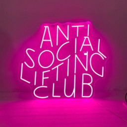Anti Social Lifting Club, Neon Light Signs, Weight Lifting Sign, Workout Gym Wall Decoar, Home Gym Sign