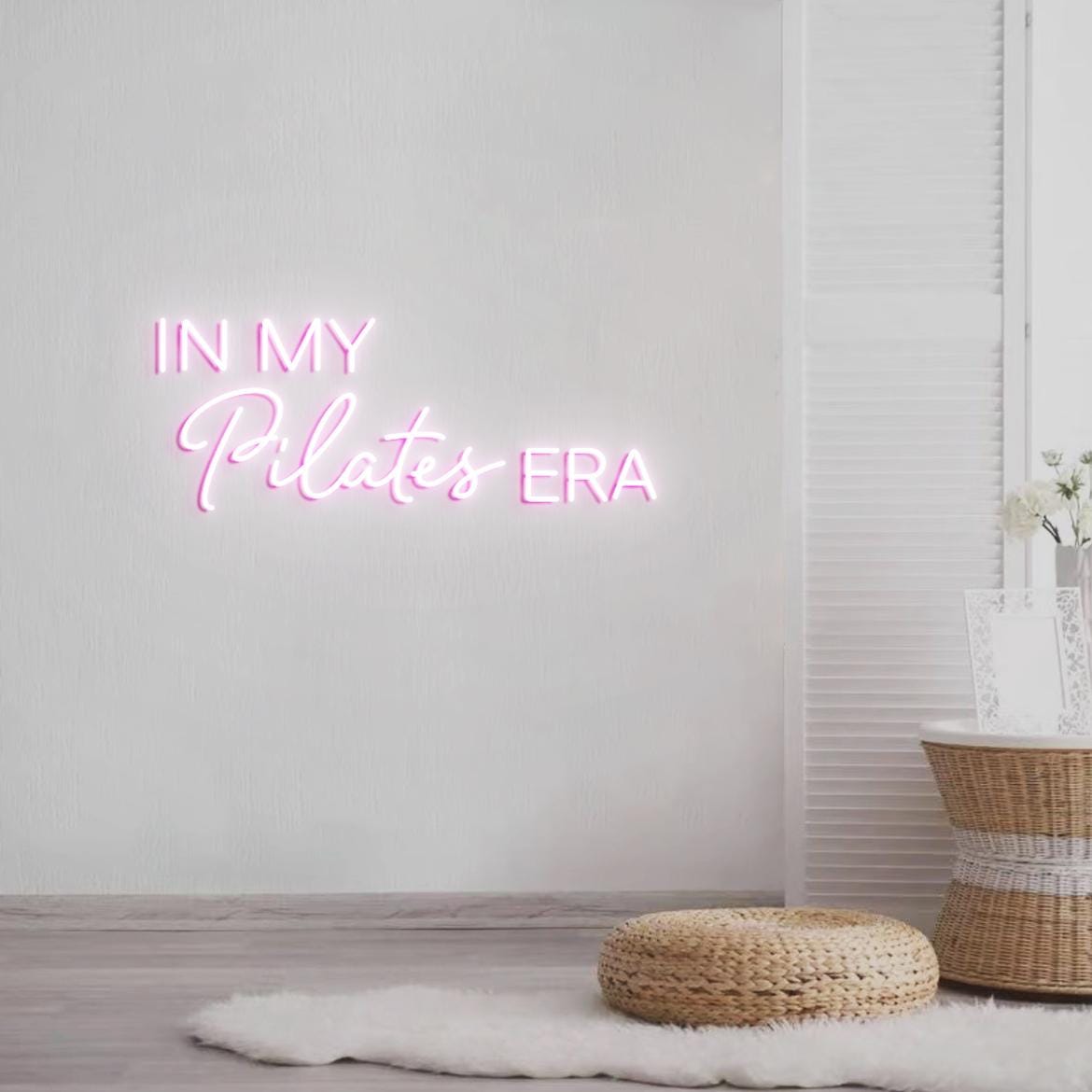In my Pilates Era Neon Sign, Pilates Sign for Home Pilates Studio Decor, Pilates Class Wall Neon Light, Custom Pilates Logo Neon Sign