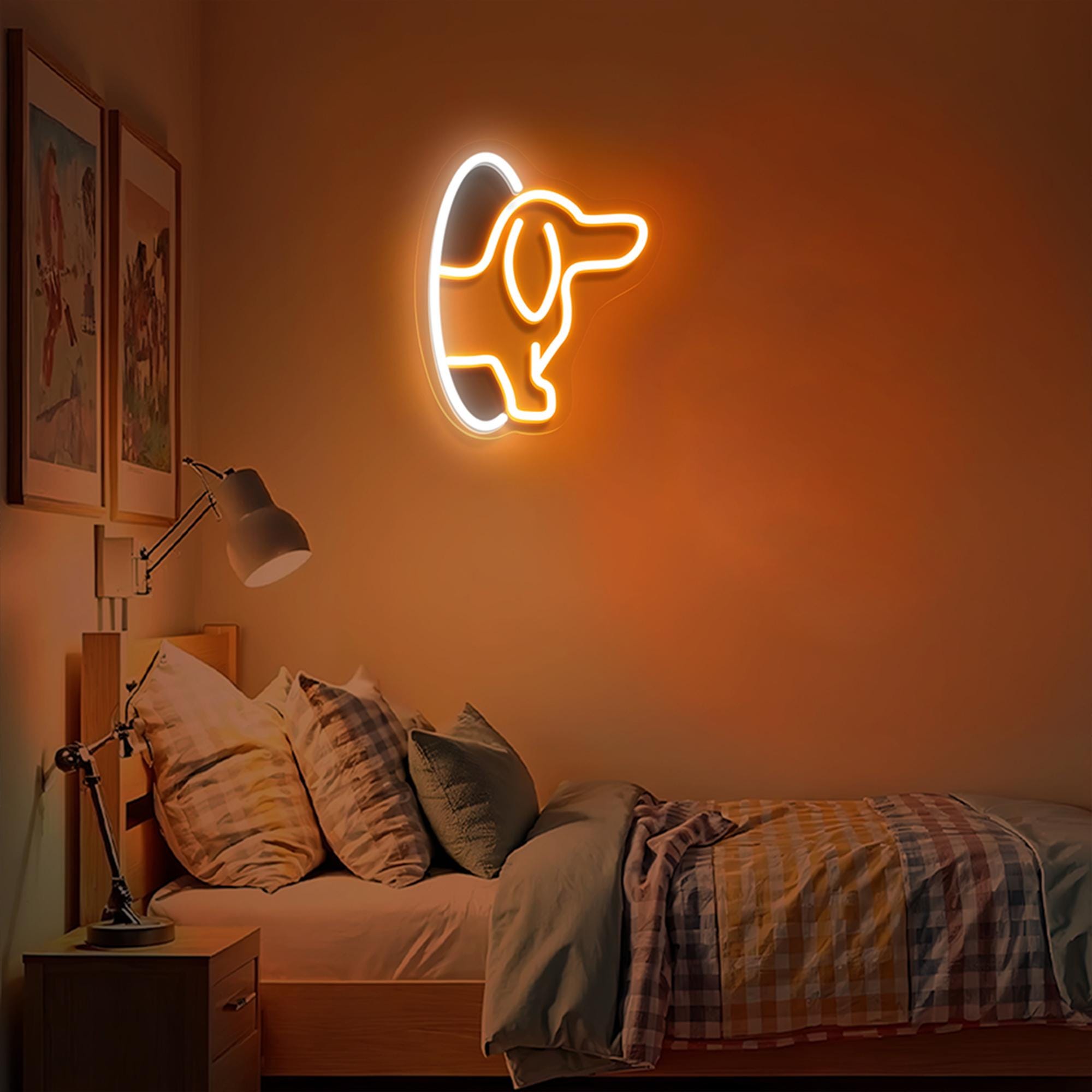Dachshund Dog Head Neon Sign Funny Dog Gift for Pet Lover Gift for Him Gift for Her Home Decor for Dog Lover Kids Room Birthday Gift for Kid