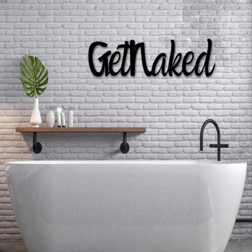 Bathroom metal signs