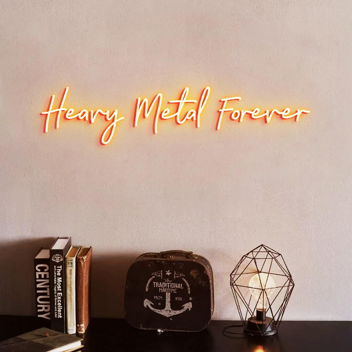 Heavy Metal Forever Neon Sign, Custom Metal Band Neon Light, Gift for Heavy Metal Fans, Heavy Metal Music Sign Room Decor