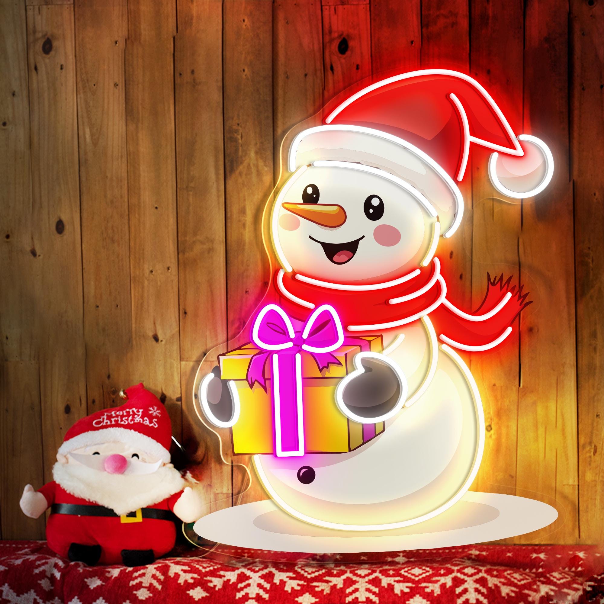 Christmas Snowman Neon Sign Merry Christmas Neon Sign Christmas Tree Decor Sign Custom Neon Sign Christmas Gifts Holiday Neon Sign